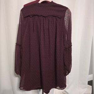 Japna Plum Polka Dot Mini Dress